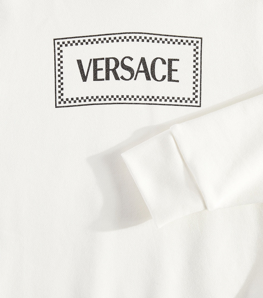 90s Vintage logo cotton jersey hoodie