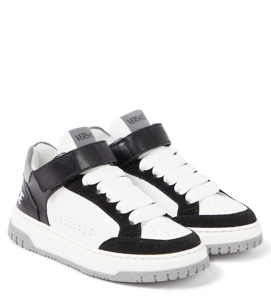 Logo leather sneakers