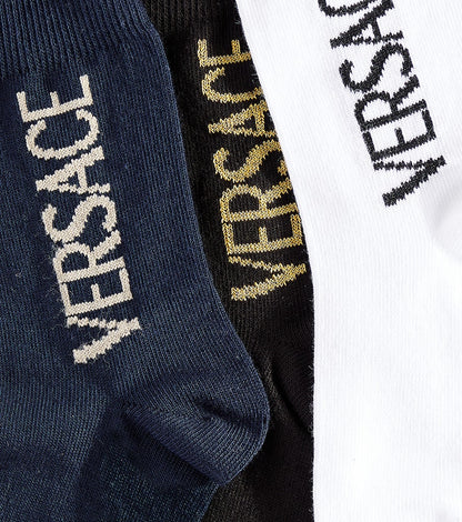 Set of 3 logo cotton-blend socks