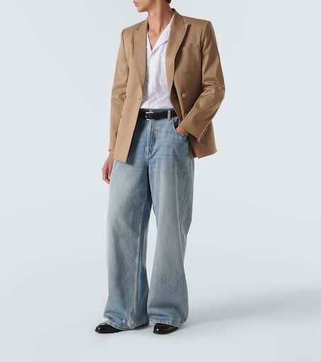 VLogo Signature cotton satin blazer