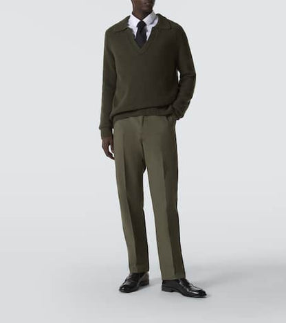 Cotton straight pants