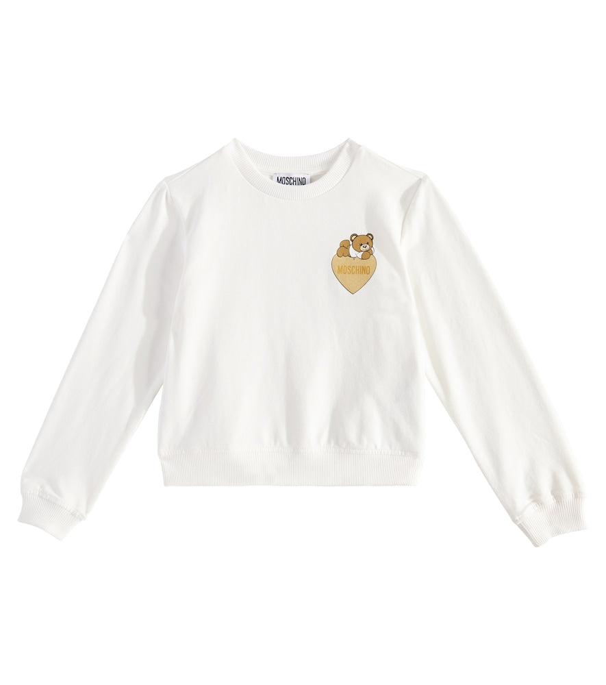 Printed cotton-blend sweatshirt