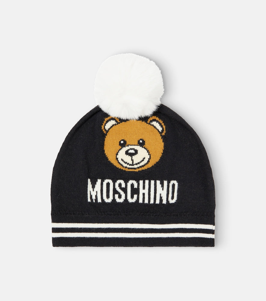 Teddy Bear cotton and wool beanie