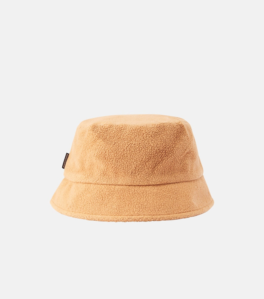 Embroidered fleece bucket hat