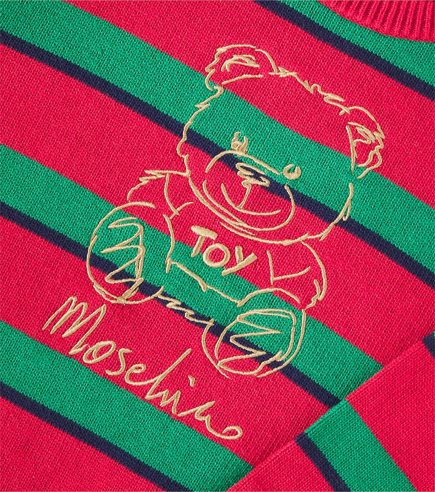 Teddy Bear striped cotton and wool sweater
