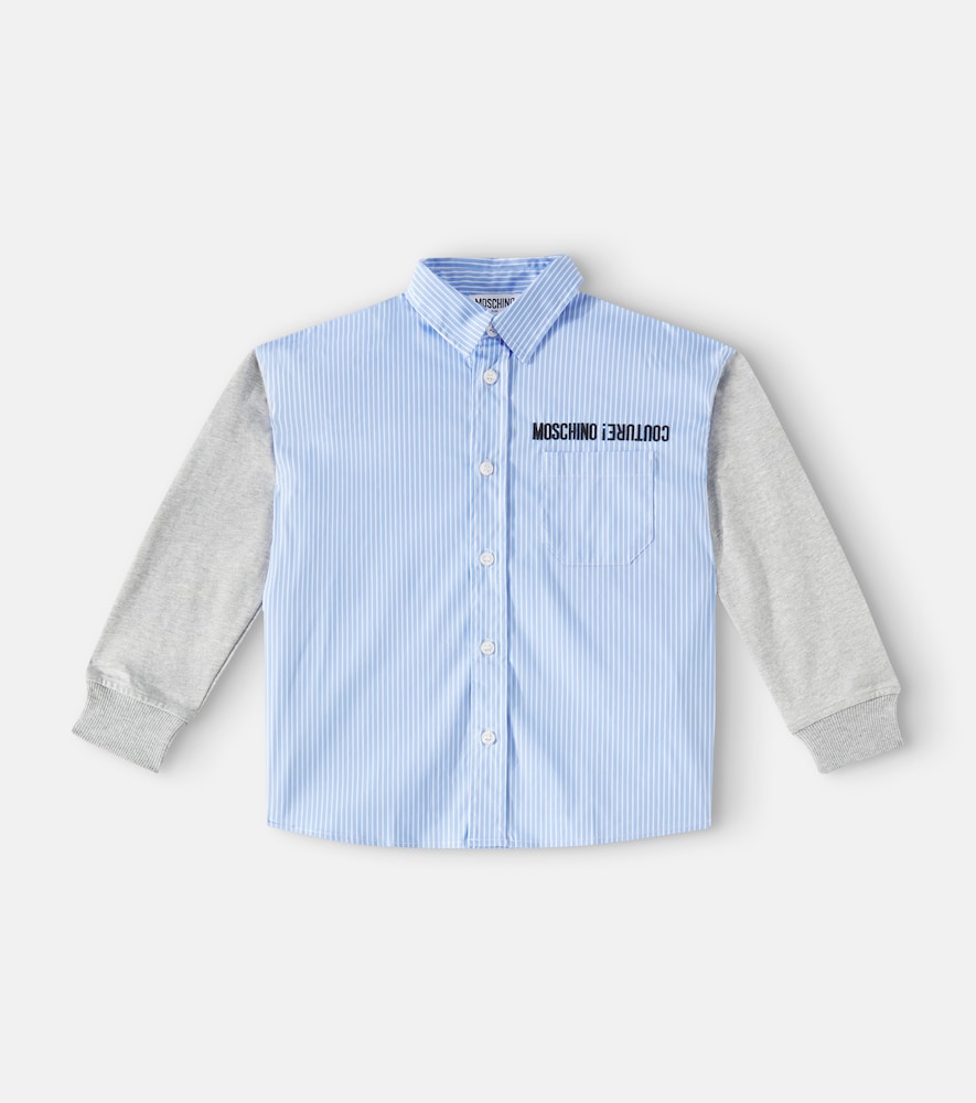 Striped cotton-blend shirt