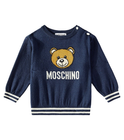Baby Teddy Bear cotton and wool sweater