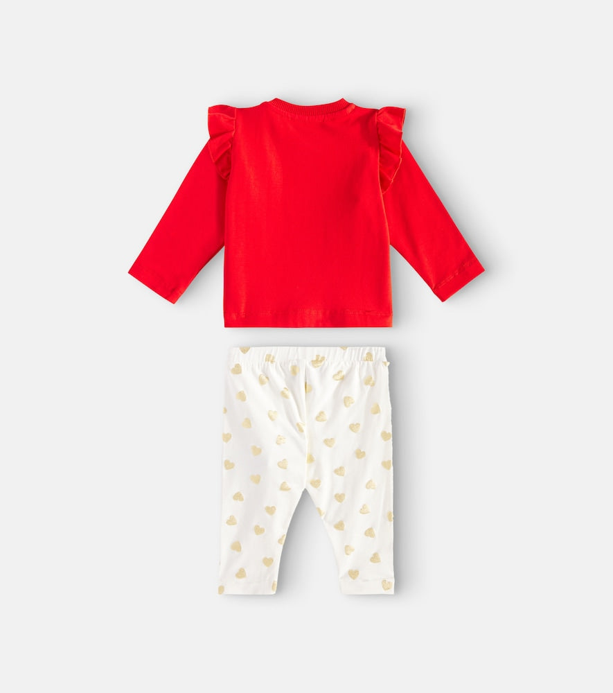 Baby jersey top and pants set