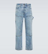 Mid-rise straight jeans