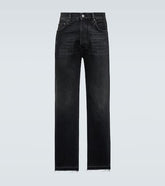 Faded mid-rise straight jeans
