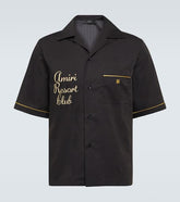 Resort Club embroidered cotton bowling shirt
