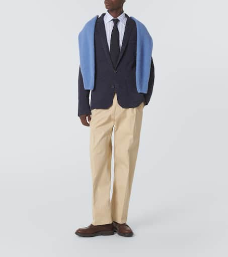 Linen-blend cardigan