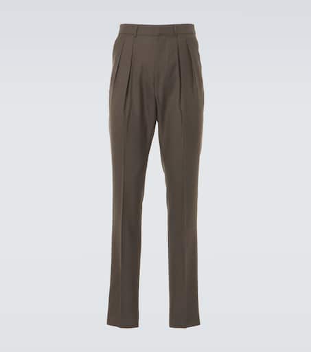 Atticus mohair, wool, and silk tapered pants