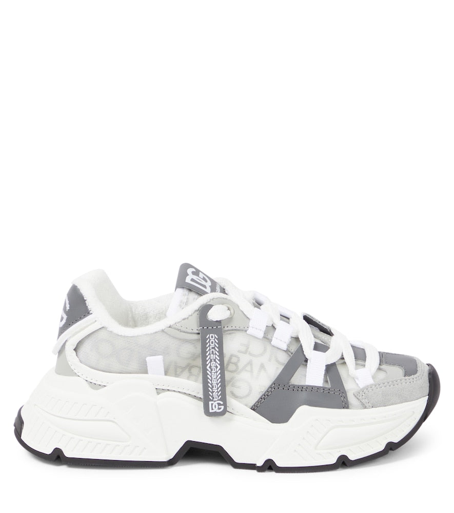 Airmaster DG leather-trimmed sneakers