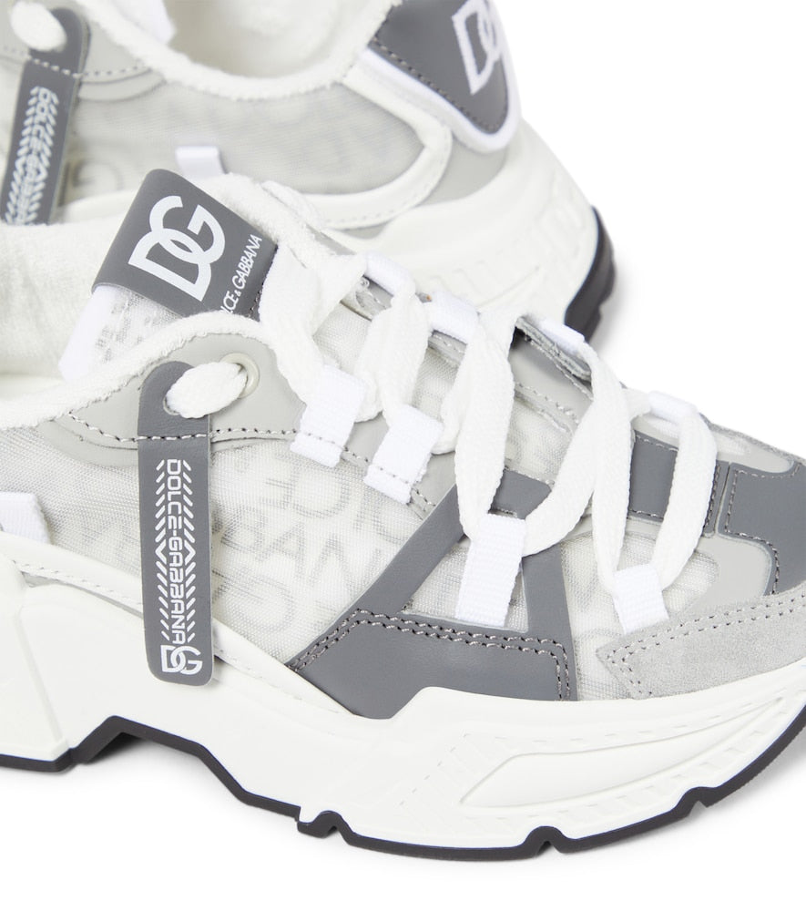 Airmaster DG leather-trimmed sneakers