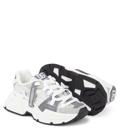 Airmaster DG leather-trimmed sneakers