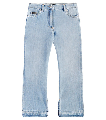 Logo flared jeans