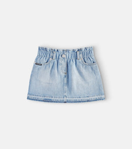 Logo denim skirt