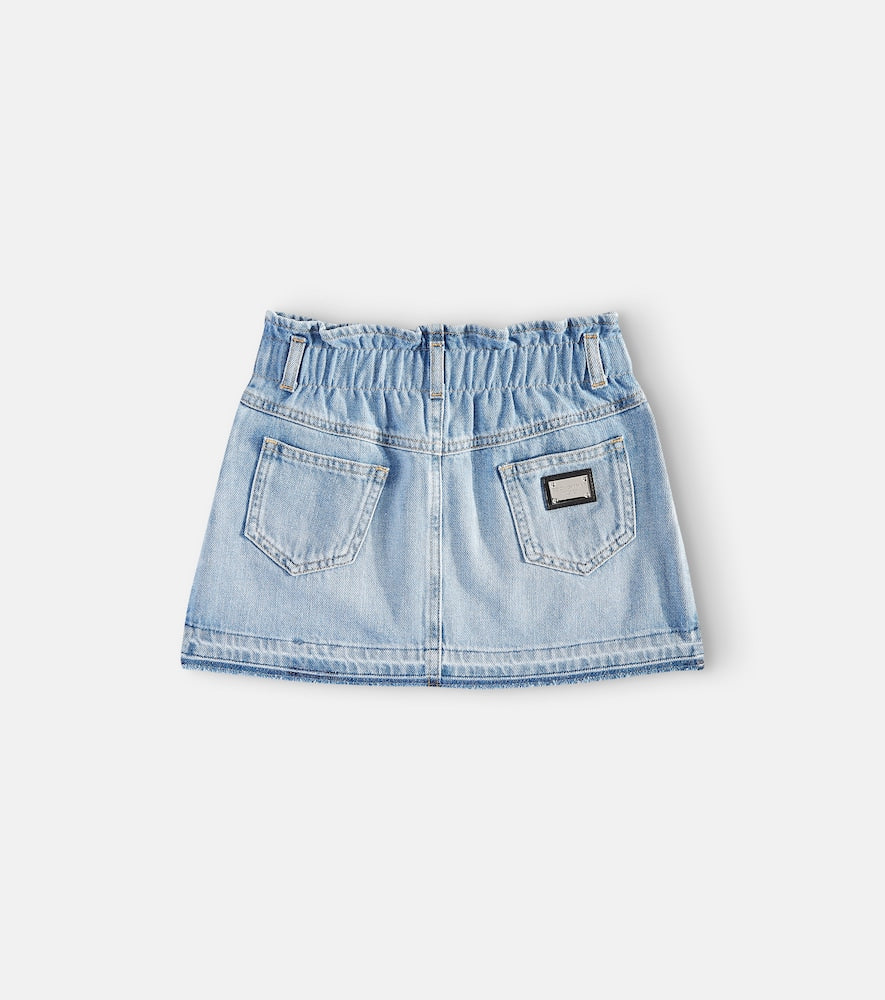 Logo denim skirt