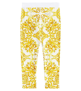 Majolica cotton-blend jersey leggings