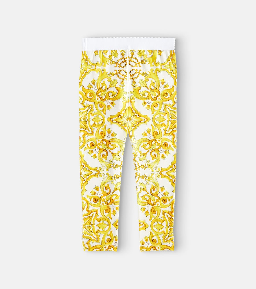Majolica cotton-blend jersey leggings