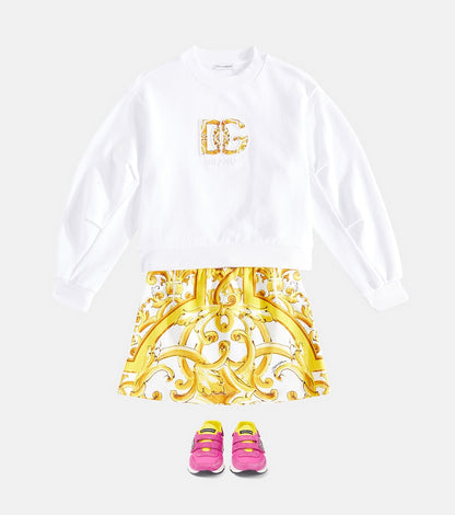 Majolica cotton jersey skirt