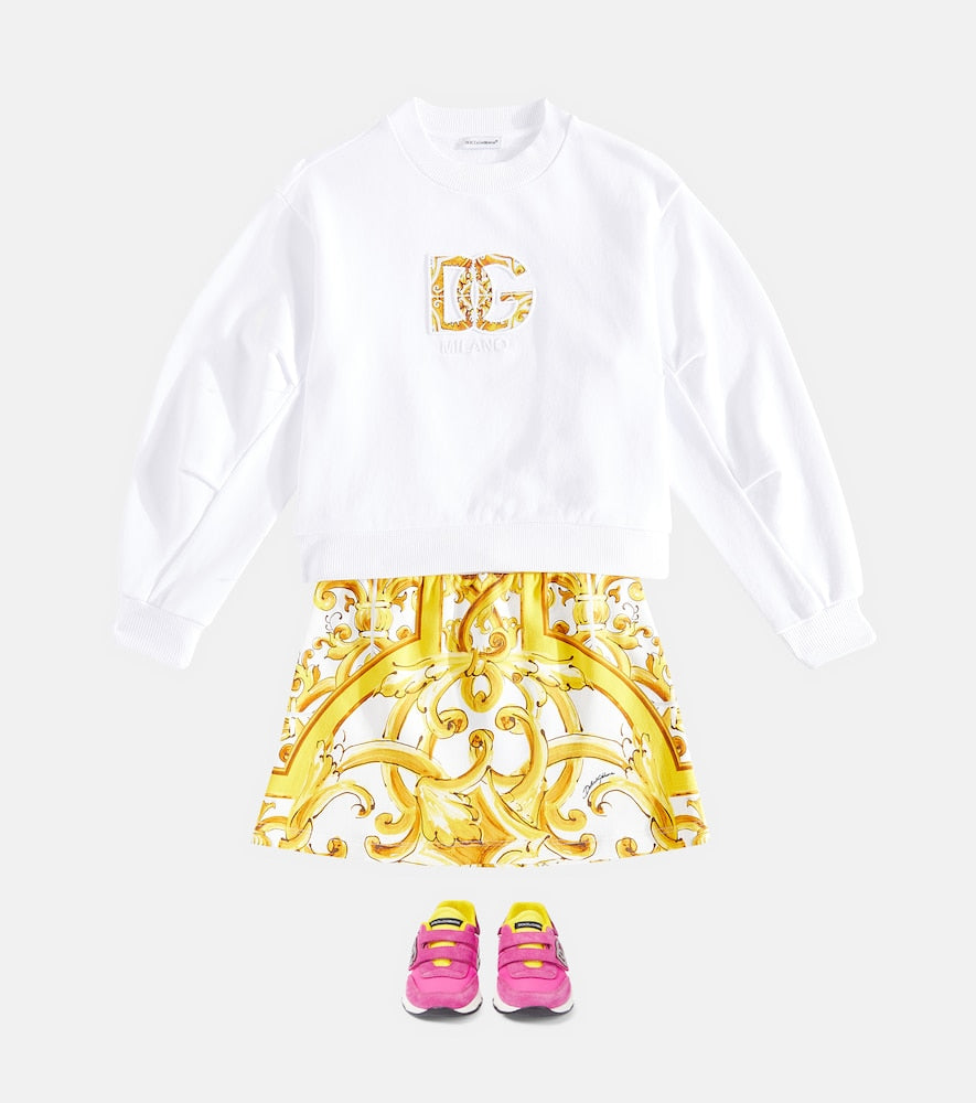 Majolica cotton jersey skirt