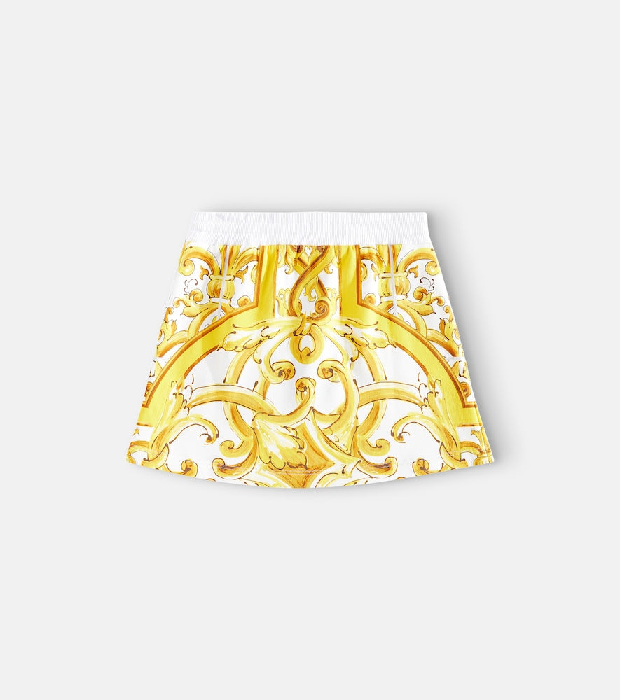 Majolica cotton jersey skirt