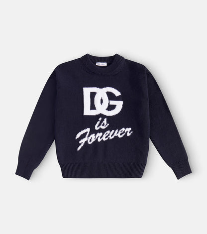 Virgin wool jacquard sweater