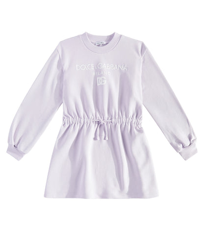 Logo cotton jersey dress
