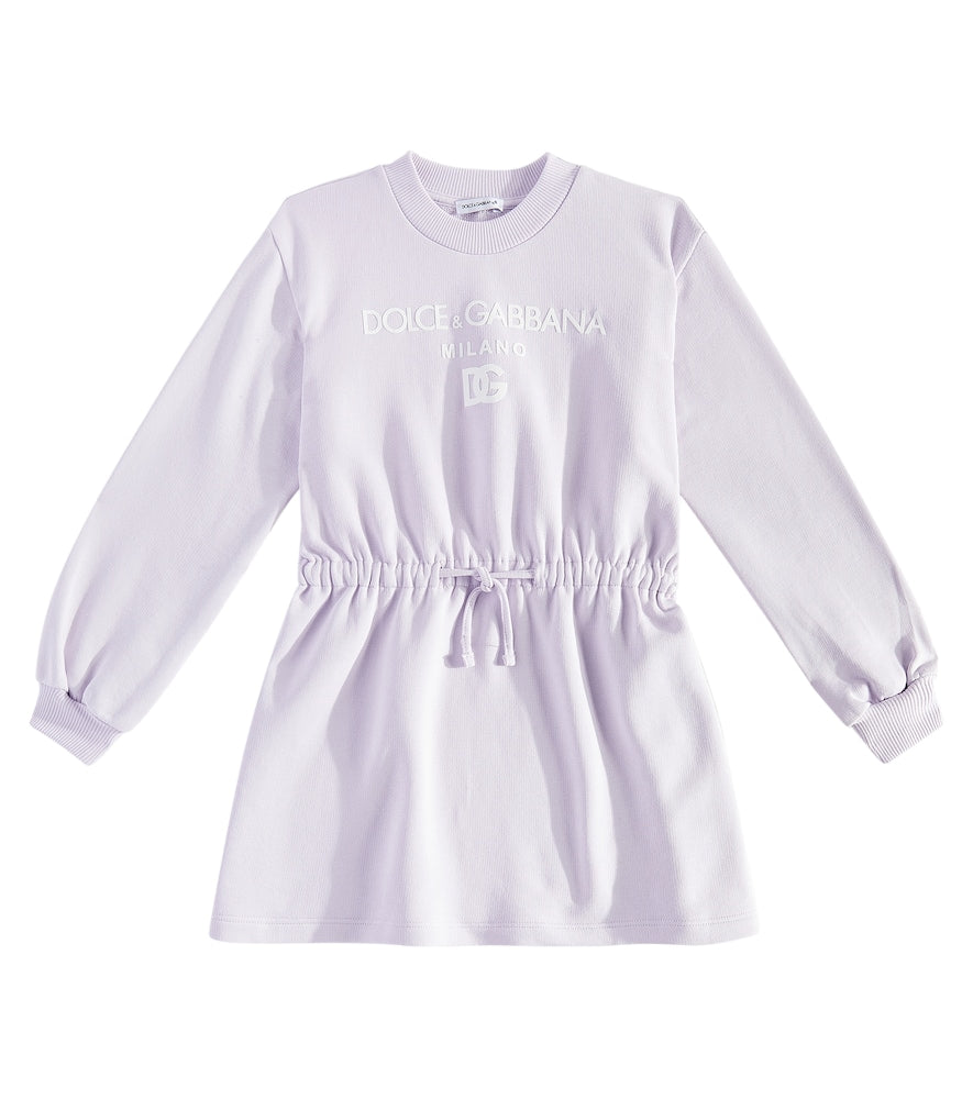 Logo cotton jersey dress