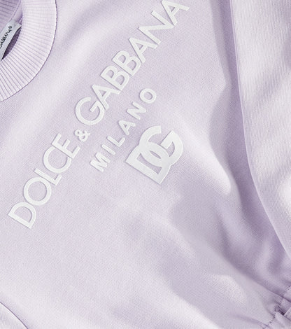 Logo cotton jersey dress