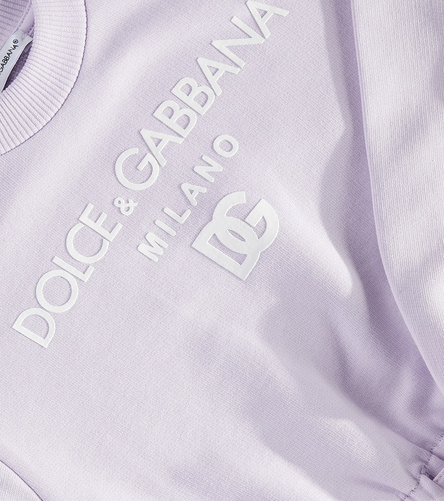 Logo cotton jersey dress