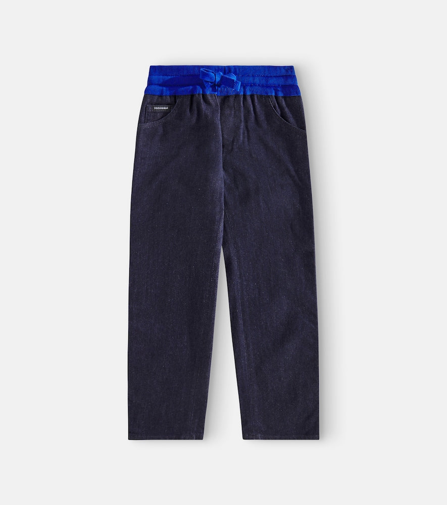Logo denim sweatpants