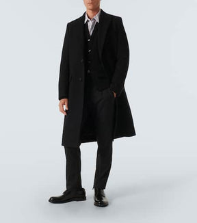 Wool-blend overcoat