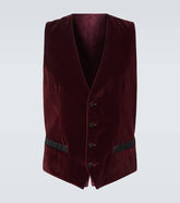 Cotton and silk velvet vest