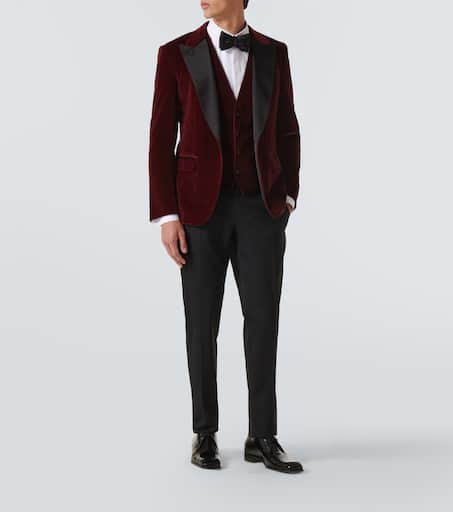 Cotton and silk velvet vest