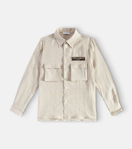 Logo linen shirt