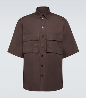 Cotton and silk poplin shirt