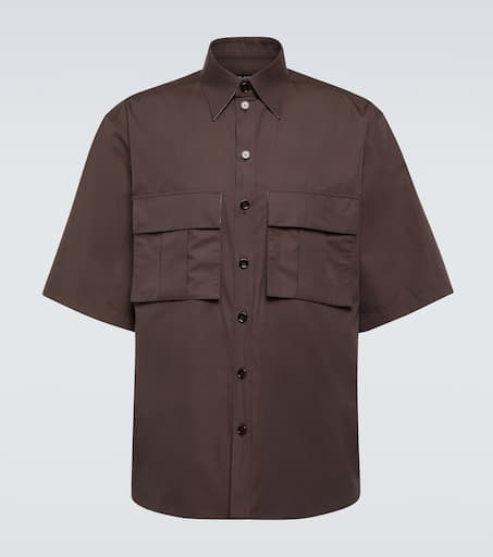 Cotton and silk poplin shirt