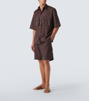 Cotton and silk poplin shirt