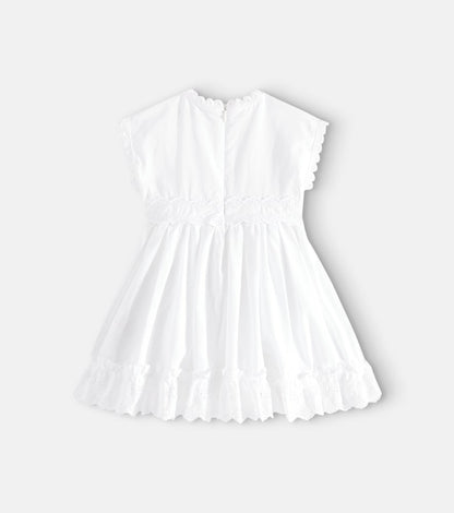 Baby broderie anglaise cotton poplin dress