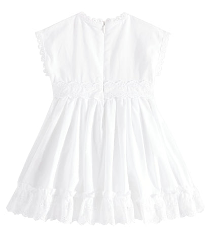 Baby broderie anglaise cotton poplin dress