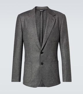 Wool-blend suit jacket