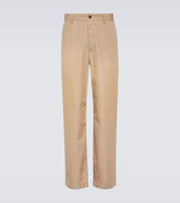 Cotton and silk chinos