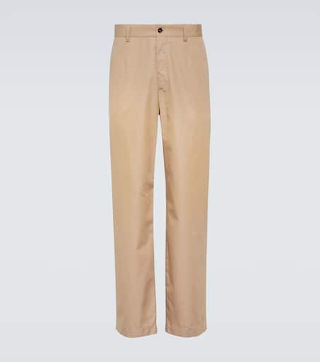 Cotton and silk chinos