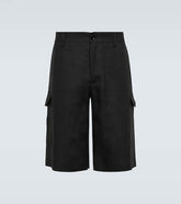 Linen cargo shorts