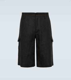 Linen cargo shorts