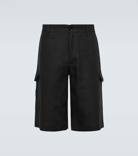 Linen cargo shorts