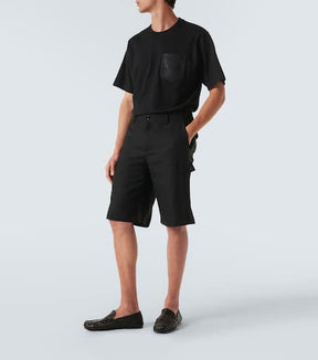 Linen cargo shorts